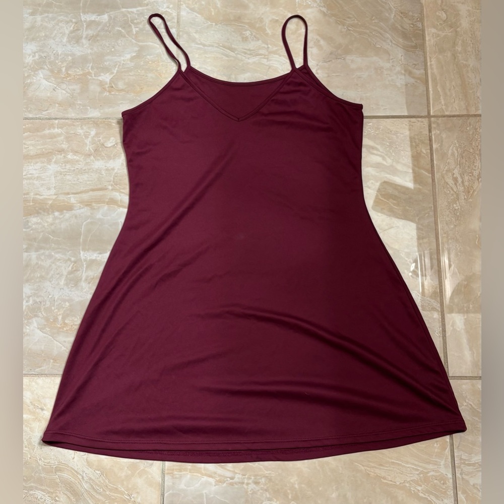 Spaghetti strap stretchy tank top dress